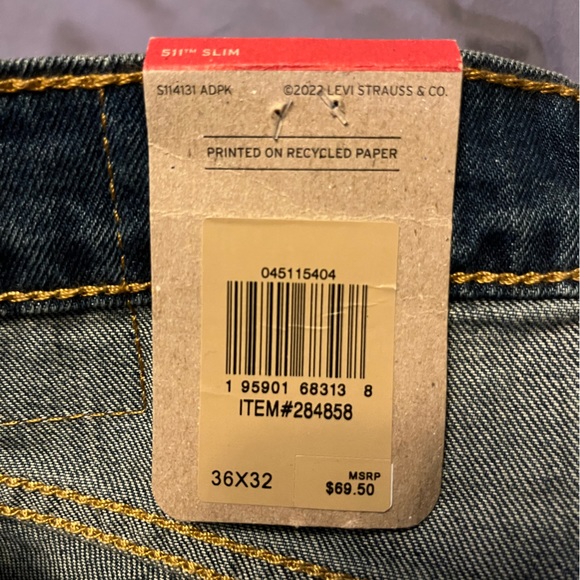 NWT Men’s Levi’s 511 Slim Fit Jeans - Picture 4 of 4